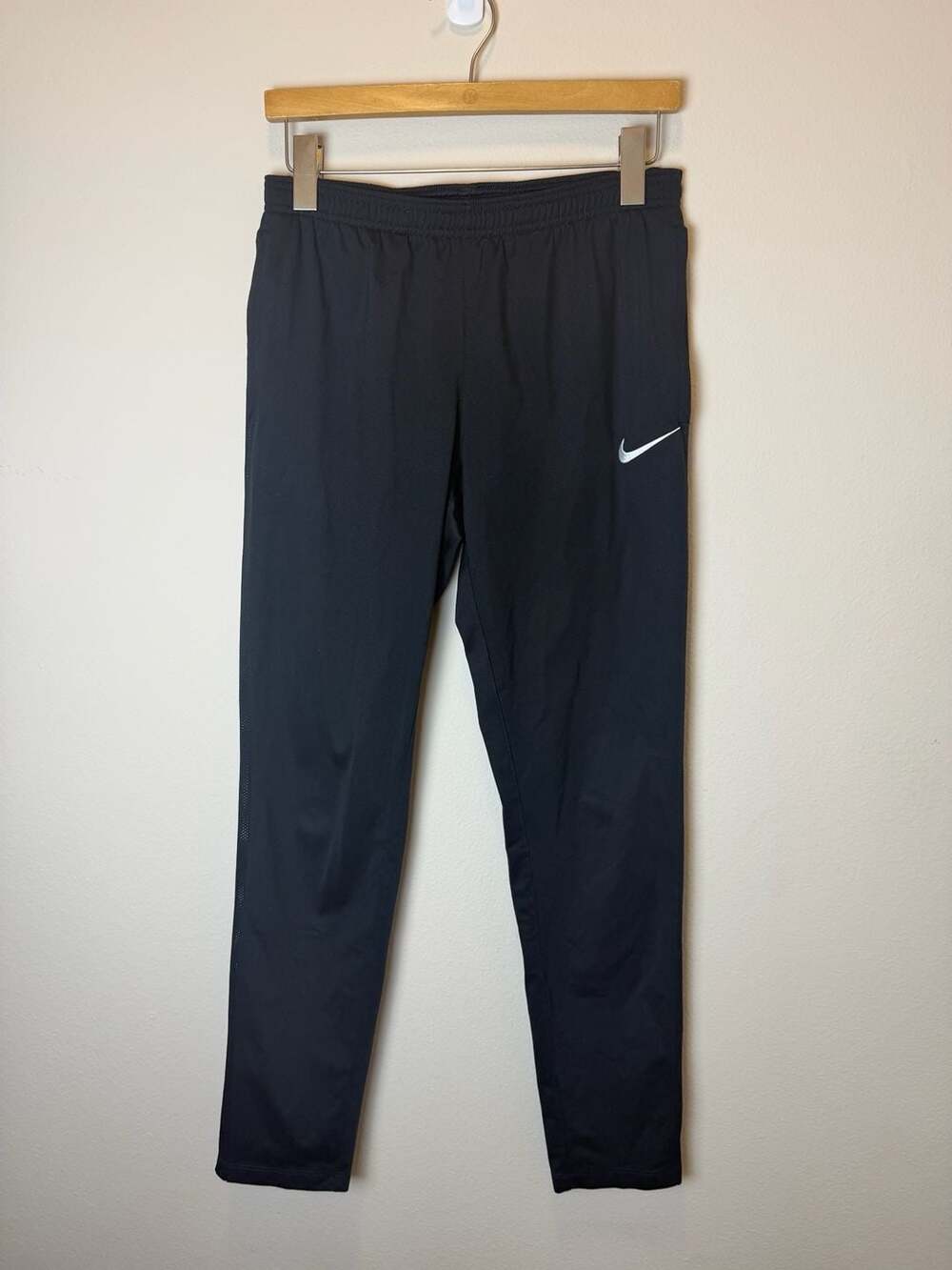 Nike Woven Pant Black White Logo Dri-Fit Active S